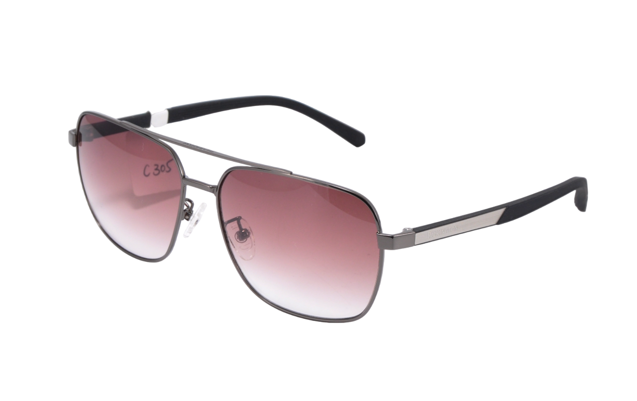 Bon Vivant High-Performance Unisex Aviator Sunglasses | Gunmetal Black Frame | NIRTECH® Polarized Rose Lenses (Model #: 219083-C101 | Lightweight Titanium, Anti-Reflective Coating, Spring Hinges, 100% UVA/UVB Protection, Durable B Titanium Frame