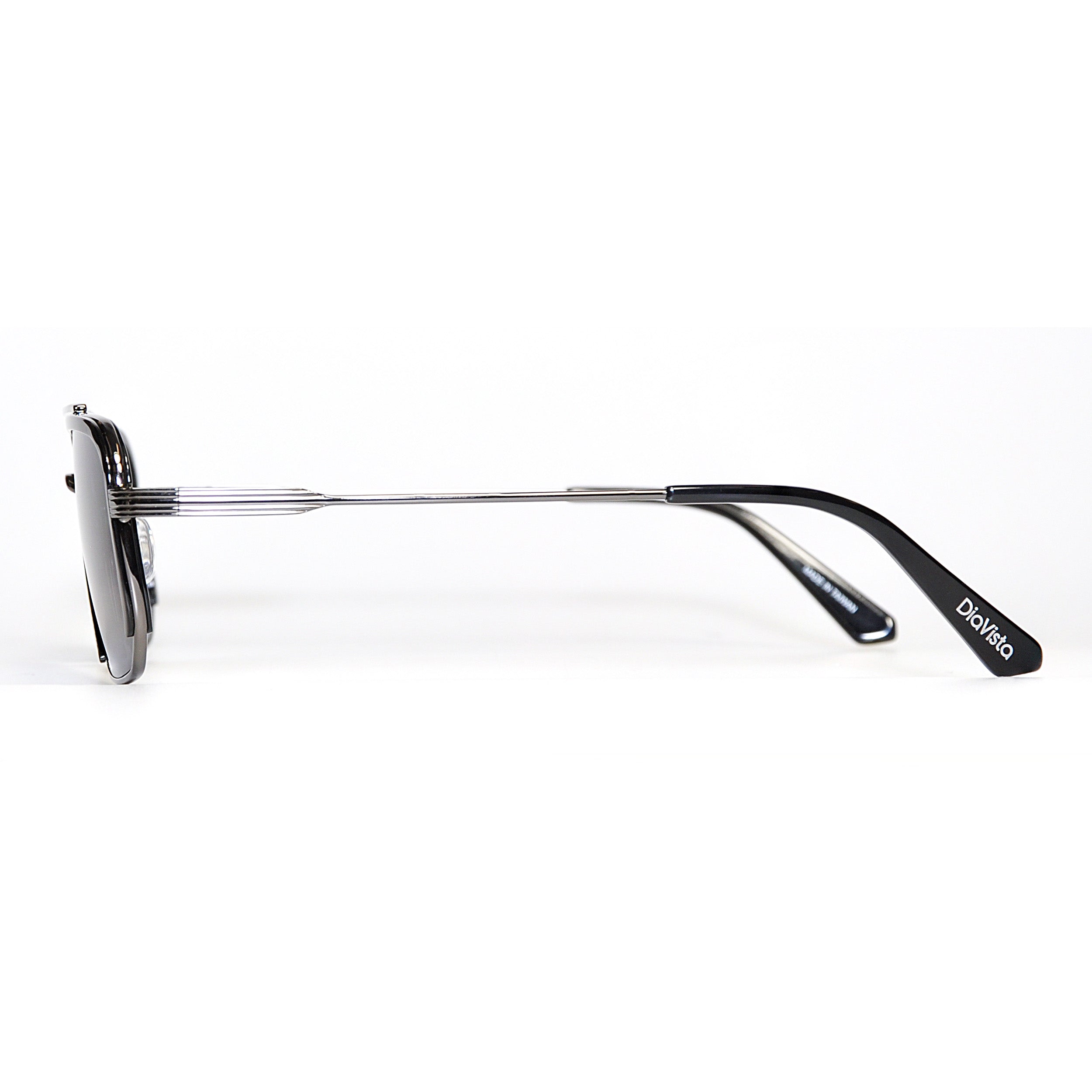 DiaVista® INKWELL Limited Edition Ultra-Performance Aviation Flight Frame (Model #: G2098-C4) | Tactical Gunmetal Black Frame | NIRTECH® IR Polarized Poly Lens | Anti-Glare Coating, Blocks INFRARED Radiation, 100% UVA/UVB Protection