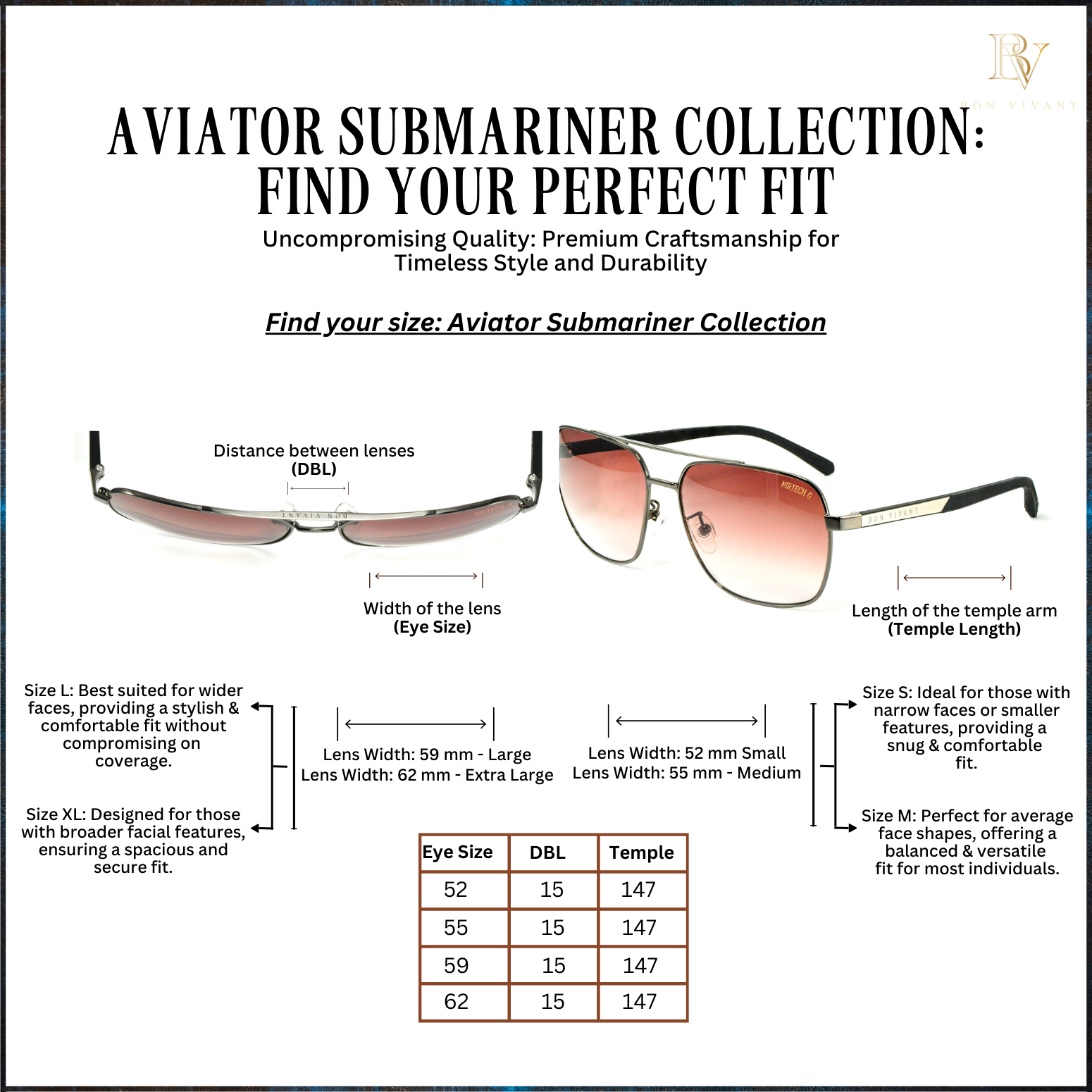 Bon Vivant USS District of Columbia (SSBN-826) Limited Edition Aviator Sunglasses (Model #: 219083-C104) | Gold Black Titanium Frame | NIRTECH® IR Polarized Brown Poly Lens | Anti-Glare Coating, Blocks INFRARED Radiation, 100% UVA/UVB Protection